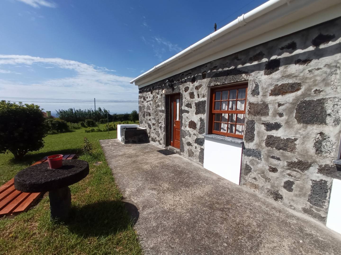 Stone house garden Faial